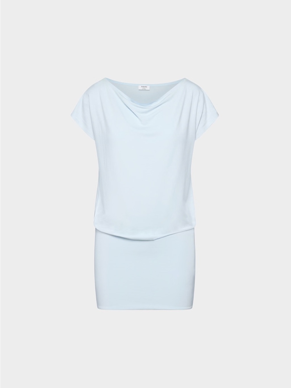 Aritzia Merci Off-Shoulder Mini Dress in Light Blue